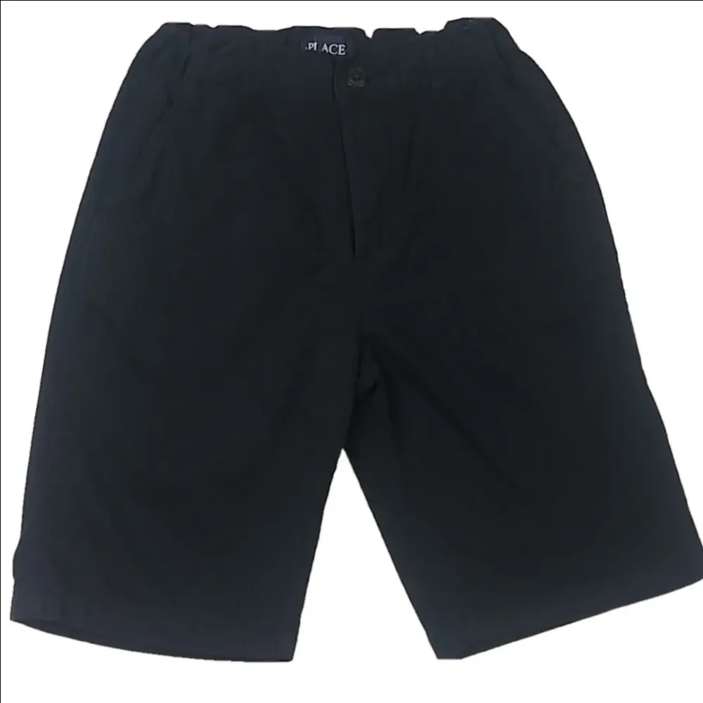 Children's Place Navy Blue Mid Rise adjustable Waist Bermuda Dress Uniform Short